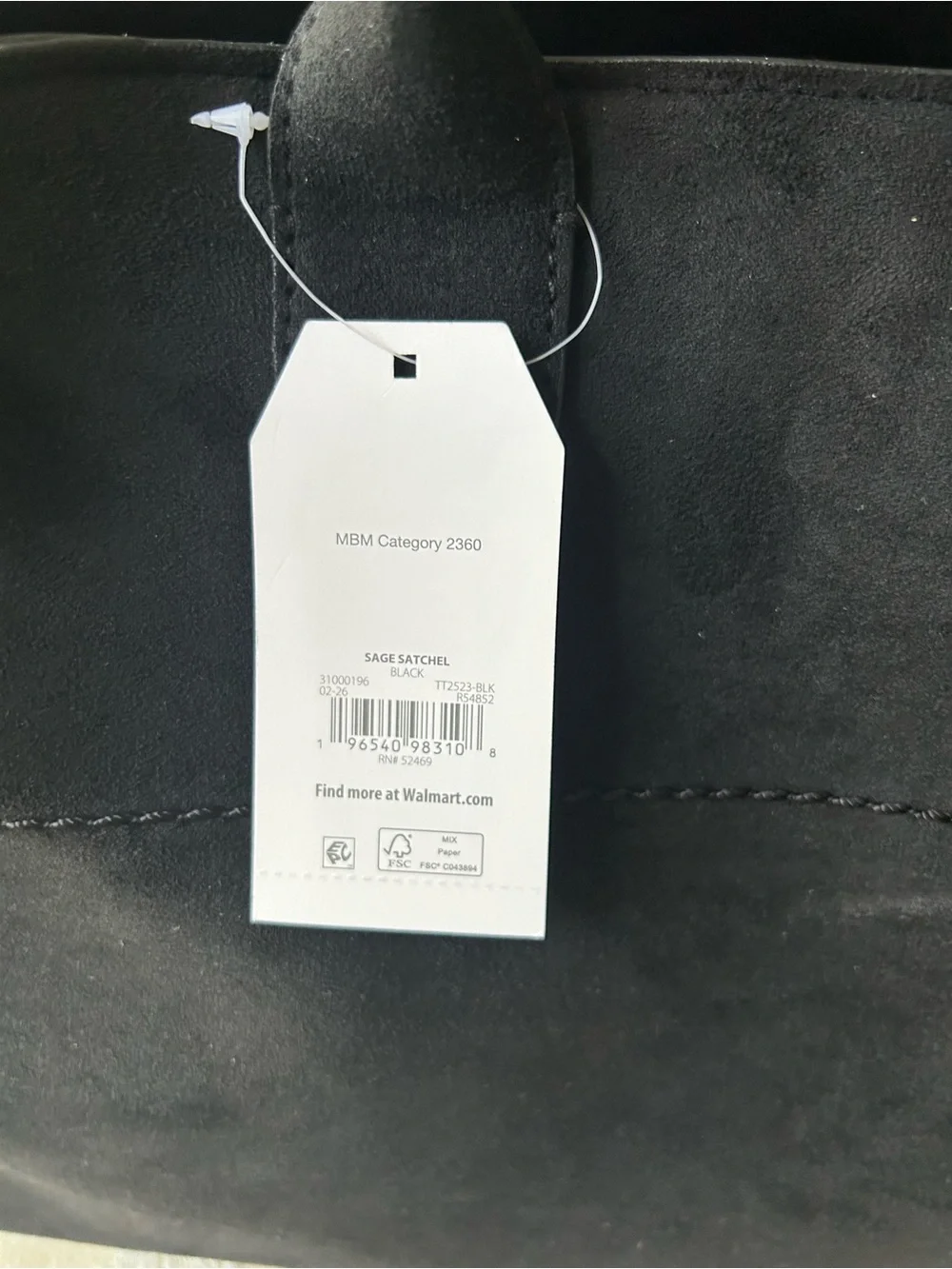 Viral WalMart Suede Tote Bag with Top Handles